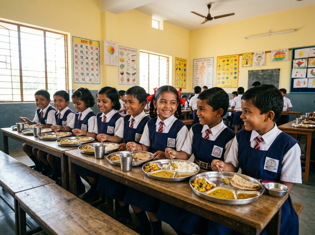 Girls engaged in classroom activities and learning